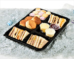 5 x 6 Cavity Platters Trays & Clear Lids PLUS 5 Allergy Labels