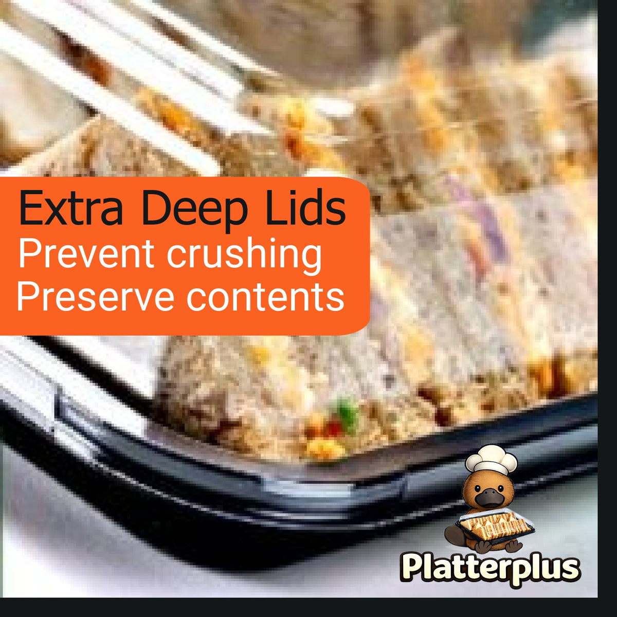 30 x Platterplus Combi Sandwich Platters with Lids (10 Large,10 Medium,10 Small)