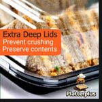 30 x Platterplus Combi Sandwich Platters with Lids (10 Large,10 Medium,10 Small)