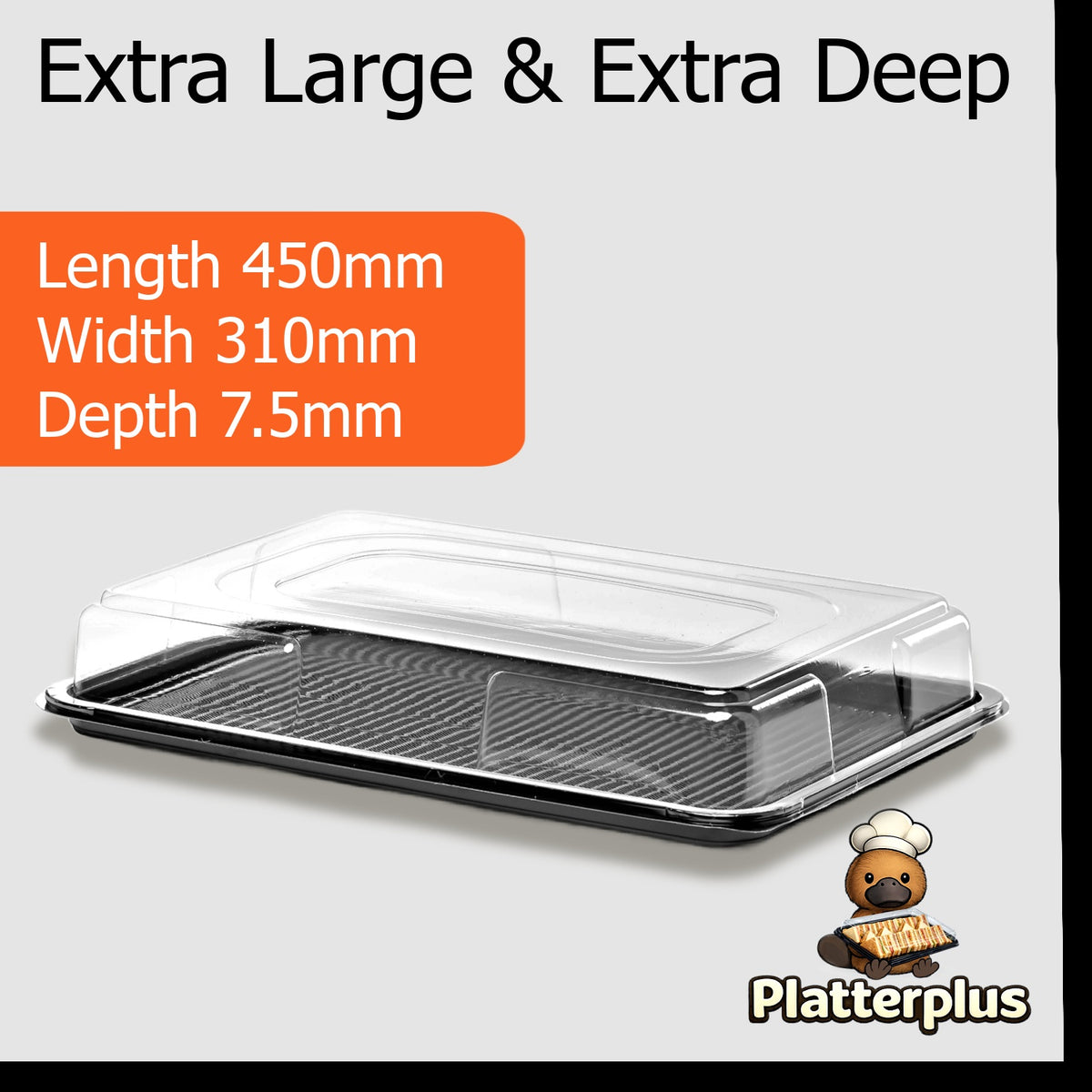 30 x Platterplus Combi Sandwich Platters with Lids (10 Large,10 Medium,10 Small)