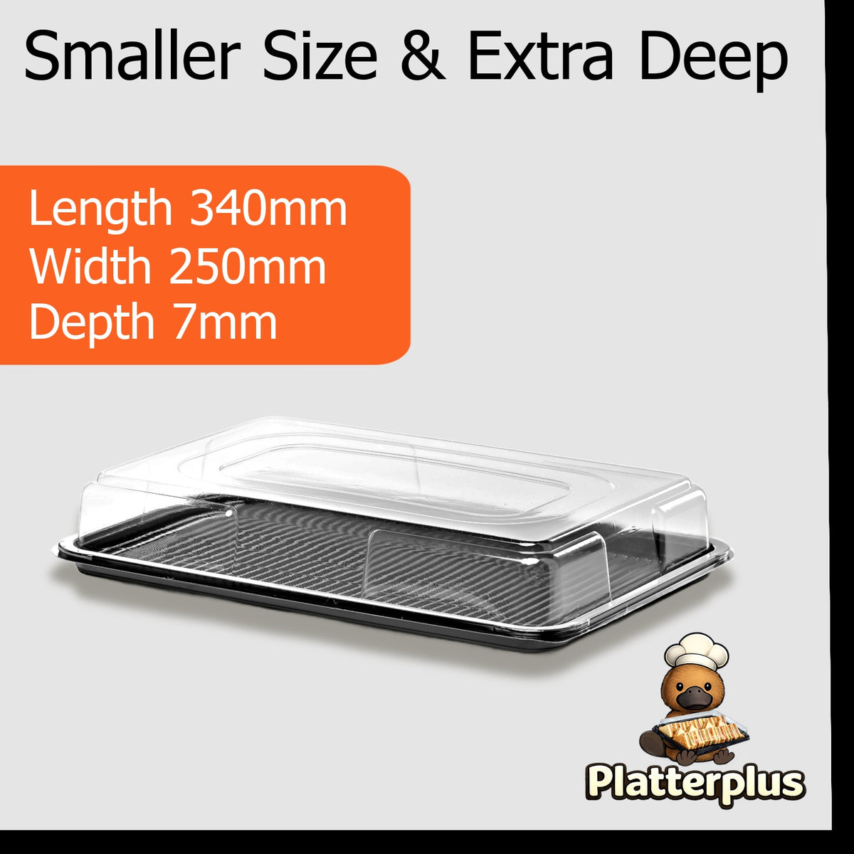 30 x Platterplus Combi Sandwich Platters with Lids (10 Large,10 Medium,10 Small)