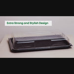 10 Large Serving Platter Trays + 10 Large Lids PLUS 10 Allergy Labels